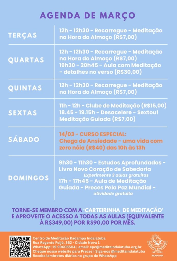 Programação Março